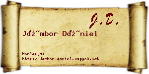 Jámbor Dániel névjegykártya
