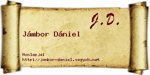 Jámbor Dániel névjegykártya