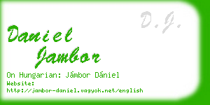 daniel jambor business card