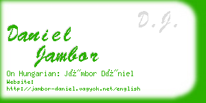 daniel jambor business card